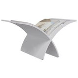 Wooden Magazine Rack Floor Standing White