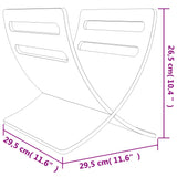 Wooden Magazine Rack Floor Standing White - Extra Image