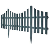 17 pcs Lawn Dividers 10 m Green - Side View