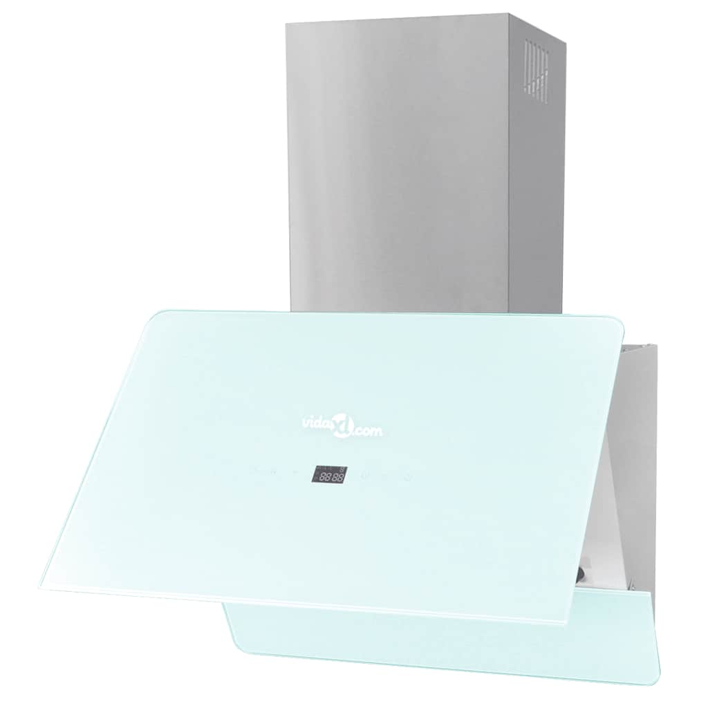Range Hood Tempered Glass White 600 mm