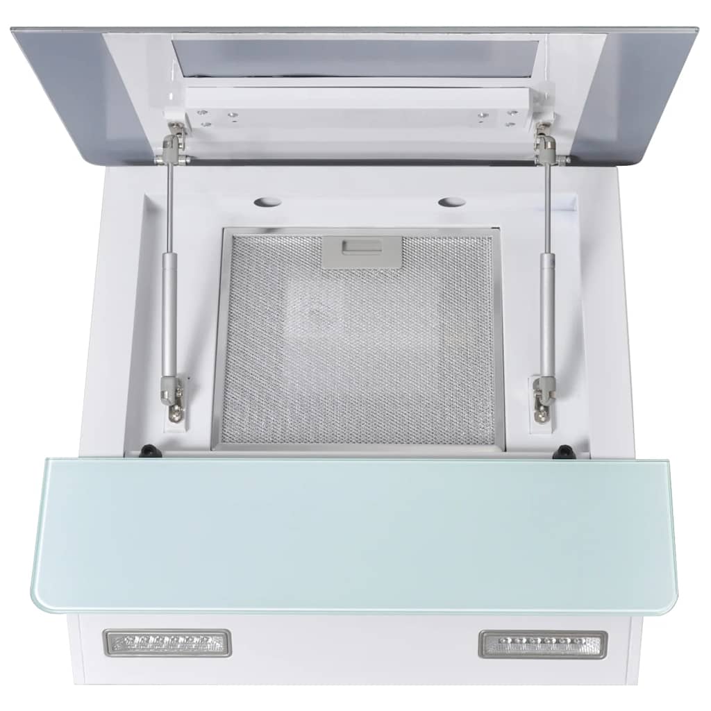 Range Hood Tempered Glass White 600 mm