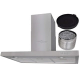 Flat Stainless Range Hood 900 mm - 45-Degree Angle