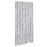 Insect Curtain Grey and White 100x220 cm Chenille - Front View