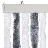 Insect Curtain Grey and White 100x220 cm Chenille - Top-Down View