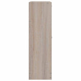 Oak Look Wooden Shoe Cabinet with 2 Compartments