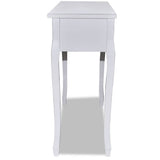 Dressing Console Table with Three Drawers White