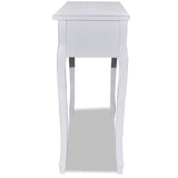 Dressing Console Table with Three Drawers White - Low Angle