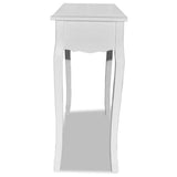 Dressing Console Table White - Top-Down View