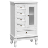 Cabinet with 5 Drawers 2 Shelves White - Front View