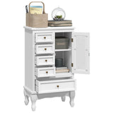 Cabinet with 5 Drawers 2 Shelves White - Top-Down View