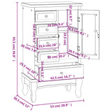 Cabinet with 5 Drawers 2 Shelves White - Extra Image