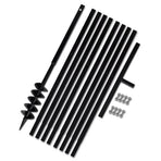 Ground Drill with Handle 100 mm with Extension Tube 9 m Steel