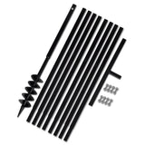 Ground Drill with Handle 100 mm with Extension Tube 9 m Steel