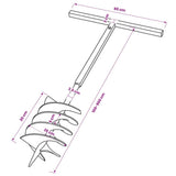 Ground Drill with Handle 200 mm with Extension Tube 9 m Steel