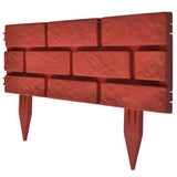Lawn Divider with Brick Design 11 pcs - Front View