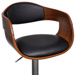 Bar Stools 2 pcs Bent Wood and Faux Leather
