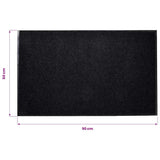 Door Mat Black 90 x 60 cm PVC - Close-Up Angle