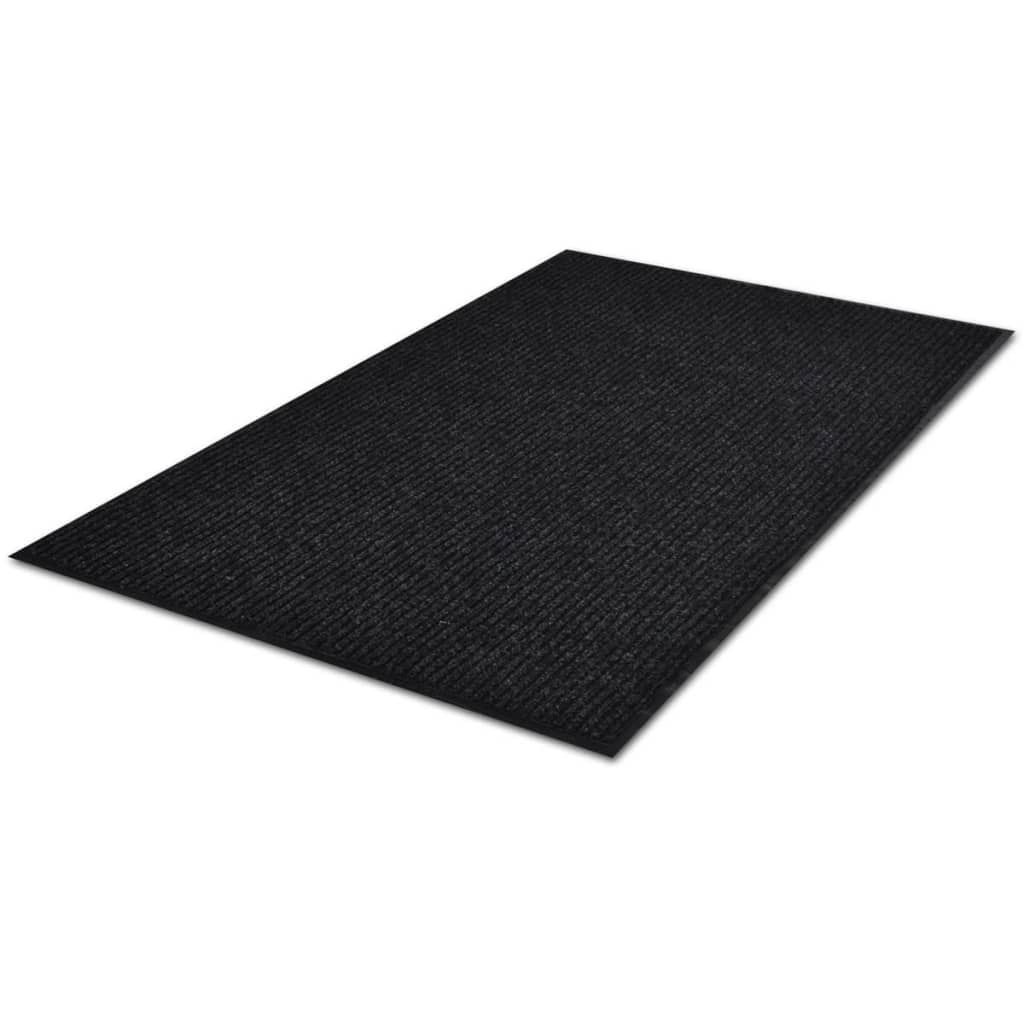 Door Mat Black 90 x 120 cm PVC