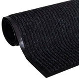 Door Mat Black 90 x 150 cm PVC