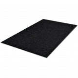 Black PVC Door Mat 90 x 150 cm - Side View