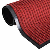 Door Mat Red 90 x 150 cm PVC - Front View