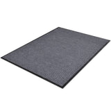 Grey PVC Door Mat 90 x 60 cm - Side View