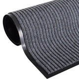 Grey PVC Door Mat 90 x 150 cm - Front View