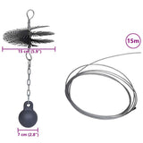 Round Chimney Cleaning Brush Dia. 15 cm - Low Angle