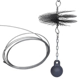 Round Chimney Cleaning Brush Dia. 25 cm - Rear View
