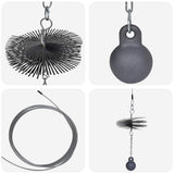 Round Chimney Cleaning Brush Dia. 25 cm - Close-Up Angle