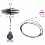 Round Chimney Cleaning Brush Dia. 25 cm - Low Angle