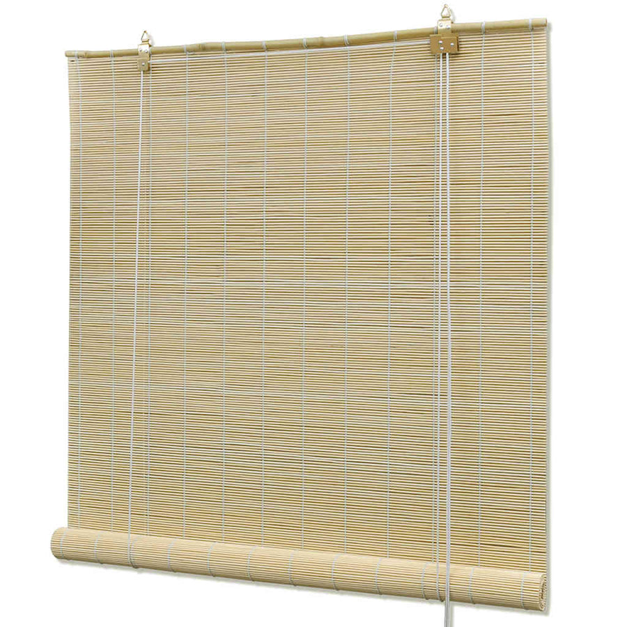 Natural Bamboo Roller Blinds 80 X 160 Cm