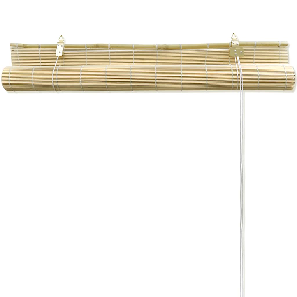 Natural Bamboo Roller Blinds 80 X 160 Cm