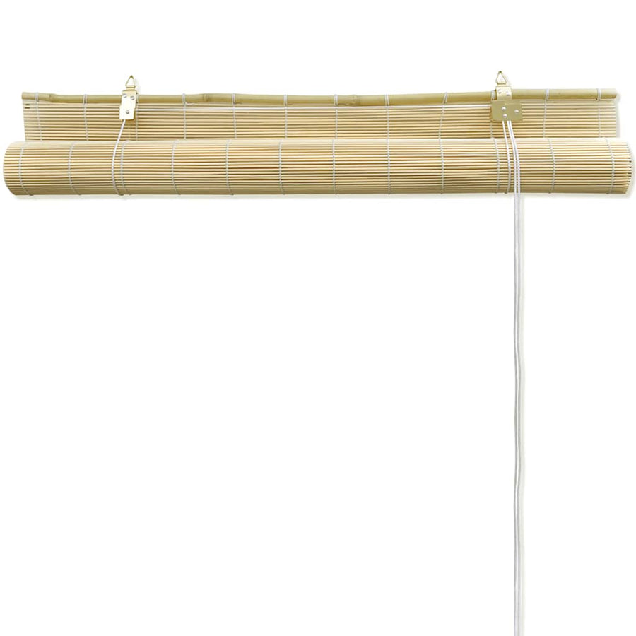 Natural Bamboo Roller Blinds 80 X 160 Cm