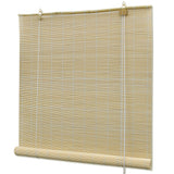 Natural Bamboo Roller Blinds 140 X 160 Cm