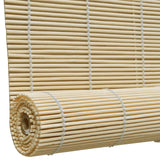 Natural Bamboo Roller Blinds 140 X 160 Cm - Side View