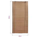 Brown Bamboo Roller Blinds 80 x 160 cm