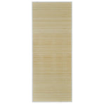 Rectangular Natural Bamboo Rug 80 x 300 cm