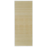 Rectangular Natural Bamboo Rug 80 x 300 cm - Front View