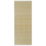 Rectangular Natural Bamboo Rug 150 x 200 cm - Front View