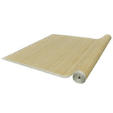 Rectangular Natural Bamboo Rug 150 x 200 cm - Side View
