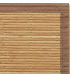Rectangular Brown Bamboo Rug 80 x 200 cm
