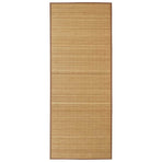 Rectangular Brown Bamboo Rug 120 x 180 cm