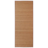 Rectangular Brown Bamboo Rug 120 x 180 cm - Front View