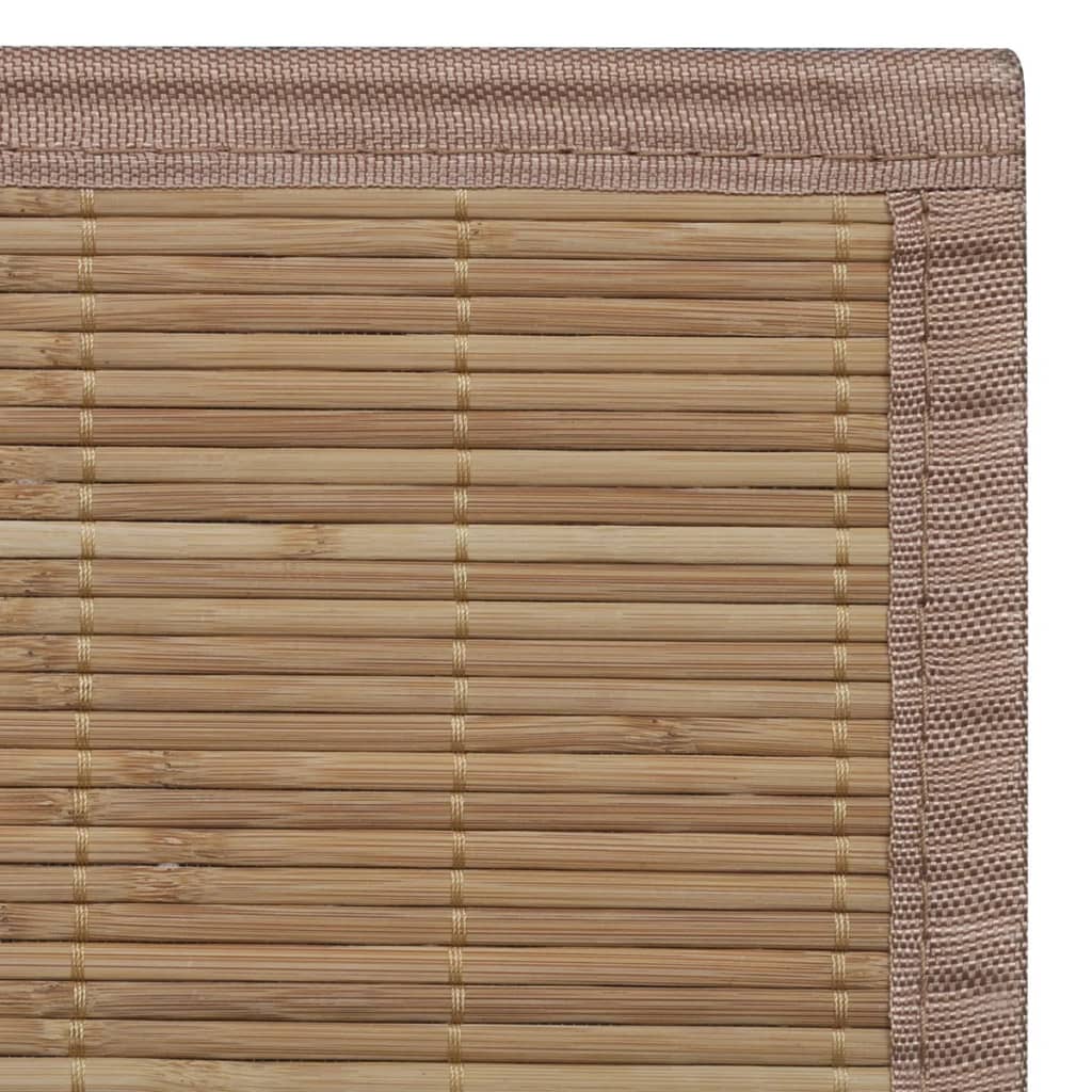 Rectangular Brown Bamboo Rug 120 x 180 cm