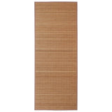 Rectangular Brown Bamboo Rug 150 x 200 cm - Front View