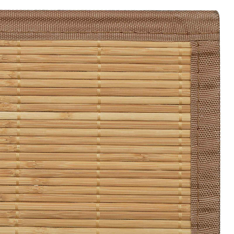Rectangular Brown Bamboo Rug 150 x 200 cm
