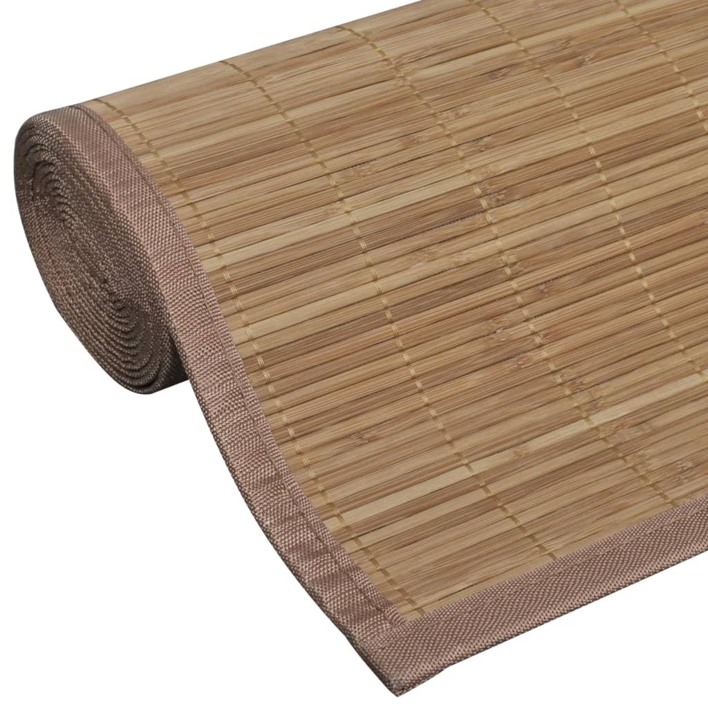 Rectangular Brown Bamboo Rug 150 x 200 cm