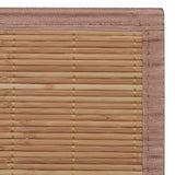 Rectangular Brown Bamboo Rug 150 x 200 cm - Rear View