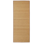 Rectangular Brown Bamboo Rug 150 x 200 cm